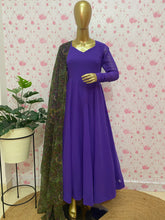 Violet georgette anarkali - kasumi.in